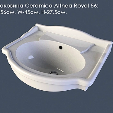 Ceramica Althea Royal Washbasin 56 3D model image 1 