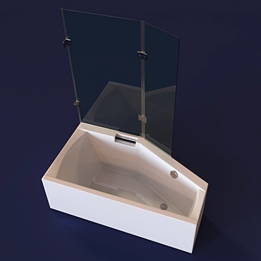 Riho Geta 1600x900: Stylish Acrylic Corner Bath 3D model image 1 