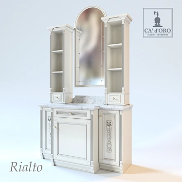 Title: CAdORO Rialto Bridge Pendant 3D model image 1 