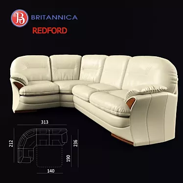 Redford Corner Sofa 3D model image 1 