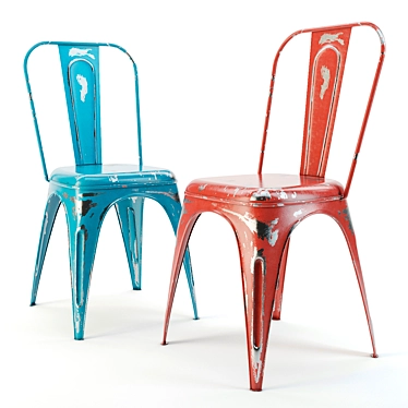 Elegant Ruby Red Dining Chair 3D model image 1 