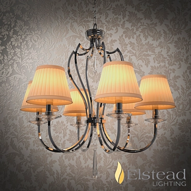 Pimlico 6Lt Chandelier: Elegant Lighting Fixture 3D model image 1 