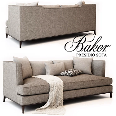 Elegant Presidio Sofa: Modern 89.5" Comfort 3D model image 1 