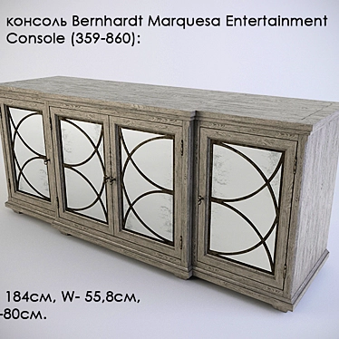 Elegant Bernhardt Marquesa Console 3D model image 1 