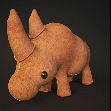 Stylish Leather Rhino 3D model image 1 