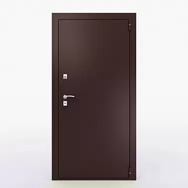 Metal Entrance Door: Secure and Stylish 3D model image 1 