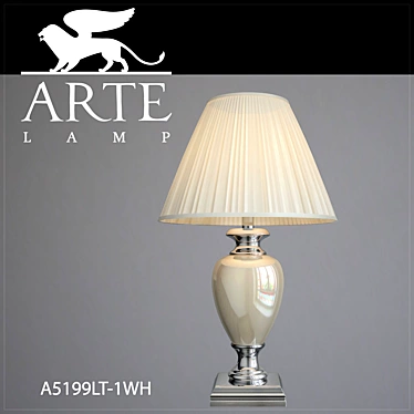 Sleek Modern White Table Lamp 3D model image 1 