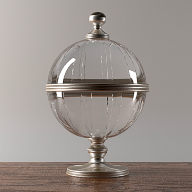 Elegant Glass Jar: Versatile and Stylish 3D model image 1 