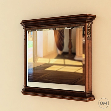 Elegant Bristol Mirror | 900x962x98mm 3D model image 1 