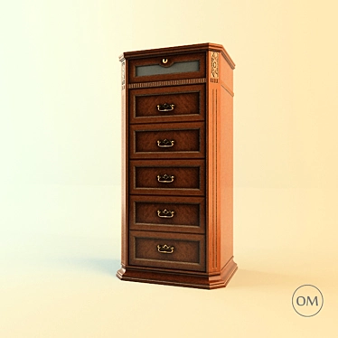 Elegant Italian Style Bristol Commode 3D model image 1 