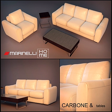 Luxury Upholstered Furniture Set 3D model image 1 