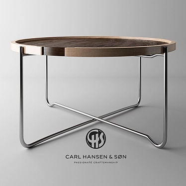 Versatile Tray Table with Refined Handle 3D model image 1 