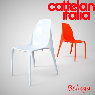 Modern & Sleek Cattelan Beluga Chair 3D model image 1 