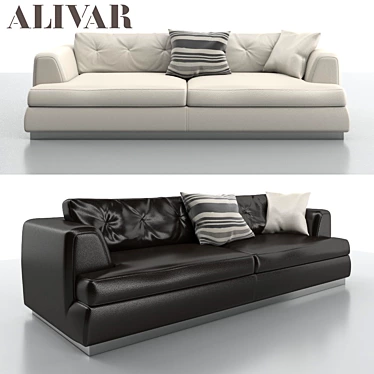 Ascot Sofa: The Epitome of Italian Luxury 3D model image 1 