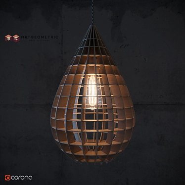 Tear Ceiling Light: European Award-Winning Design 3D model image 1 
