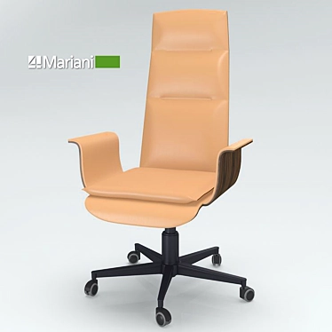 Italian Wing High Back Office Chair 3D model image 1 