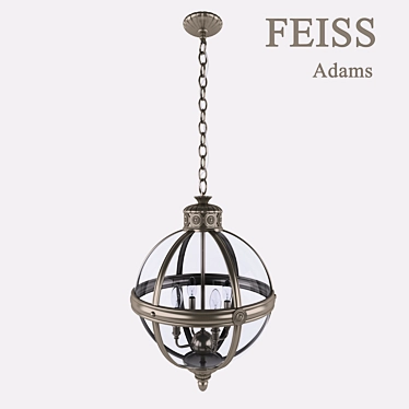 Feiss Adams 4-Light Chandelier 3D model image 1 