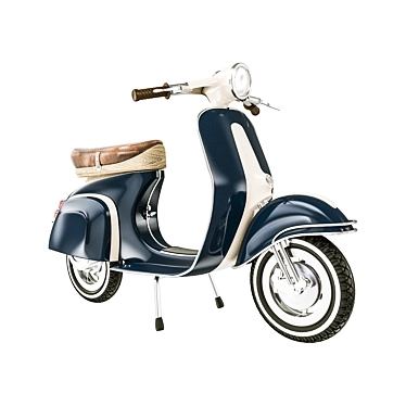 Retro Vespa Moped 3D model image 1 