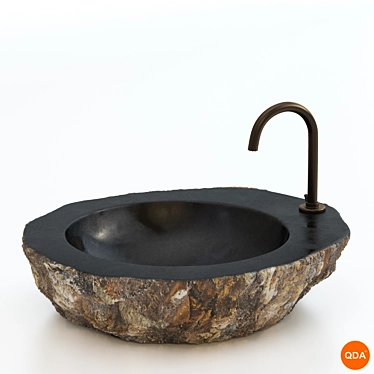 Natural Stone Wash Basin 3D model image 1 