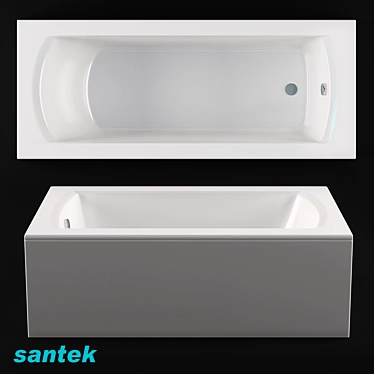 Santek Monaco 170x70: Perfectly Sized Bath 3D model image 1 