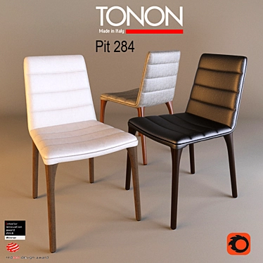 Tonon PIT 284.01 Leather Chair 3D model image 1 