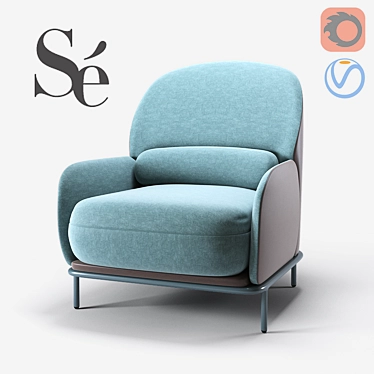 Sophisticated Beetley Armchair by Se-London 3D model image 1 