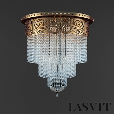 Elegant Illumination: Lasvit Chandelier 3D model image 1 