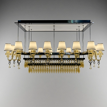 Elegant Barovier&Toso Chandelier 3D model image 1 