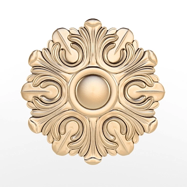 Elegant Rosette Carving 3D model image 1 