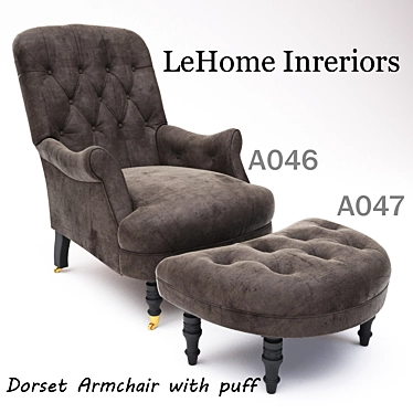 Elegant Dorset Armchair Set 3D model image 1 