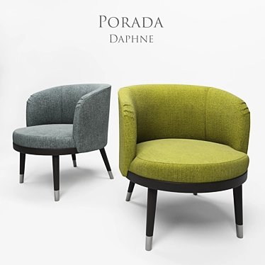 Elegant Porada Daphne Lounge Chair 3D model image 1 