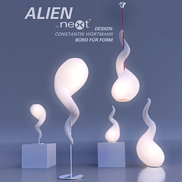 Alien Next: Futuristic Lighting Fixtures 3D model image 1 