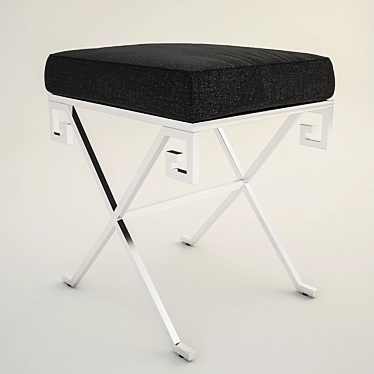  sleek stainless steel stool 3D model image 1 