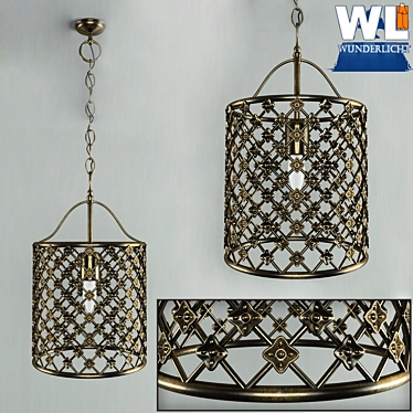 Bronze Cell Hanging Lamps 3D model image 1 