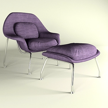 Cozy Scandinavian Womb Chair 3D model image 1 