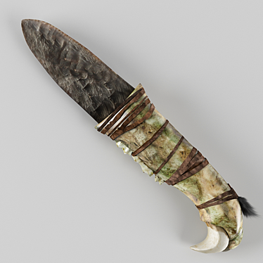 Ancient Bone Dagger: Hunting Luck 3D model image 1 