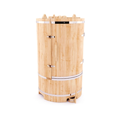 Round Cedar Fitobochka 3D model image 1 