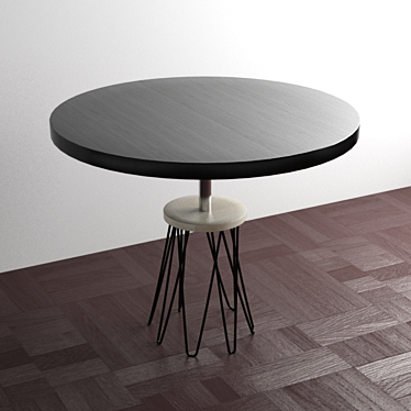 Innovative 4-Leg Wooden Table 3D model image 1 