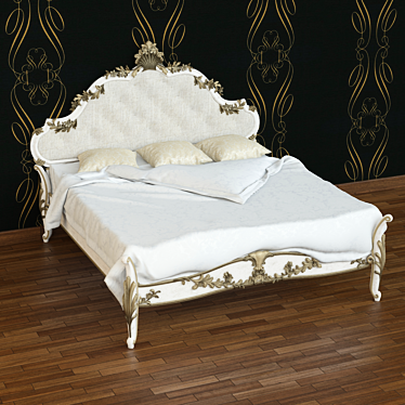 Luxury Silvano Grifoni Bed 3D model image 1 
