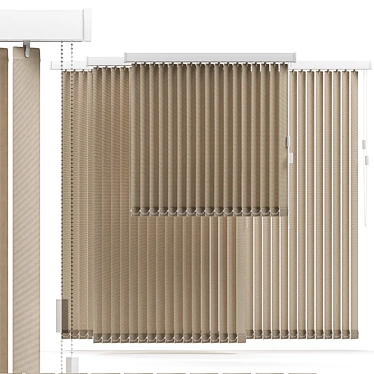 Sleek Office Solution: Vertical Blinds 3D model image 1 