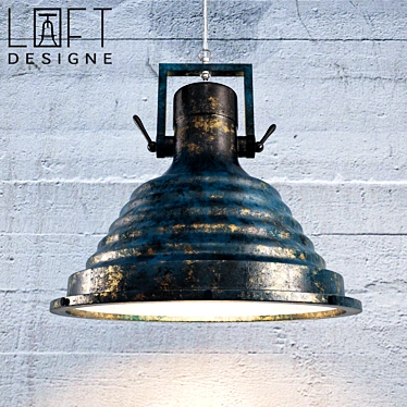 Industrial Elegance: LOFT Designe Suspension Light 3D model image 1 