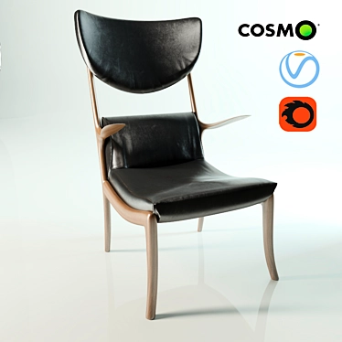 Space-inspired Chair: Star Trek by Ceccotti 3D model image 1 