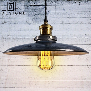 Industrial Charm: LOFT Designe Suspension Light 3D model image 1 