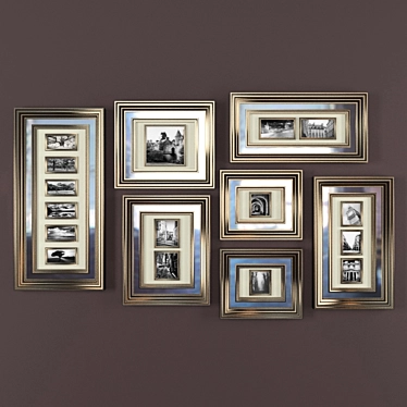 Elegant Mirrored Frame Gallery 3D model image 1 