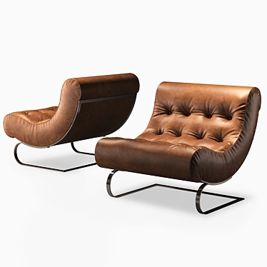 Cozy Comfort: Balestra Lounge Chair 3D model image 1 