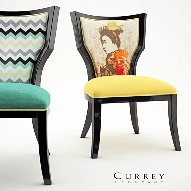 Elegant Currey Garbo Armchair 3D model image 1 