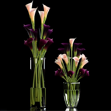 Elegant Purple Calla Lily 3D model image 1 