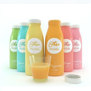 Fresh & Fruity: Six Juices 3D model image 1 