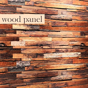  Rustic Wood Panel: Authentic and Timeless 3D model image 1 