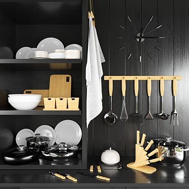 Kitchen Essentials Set 3D model image 1 